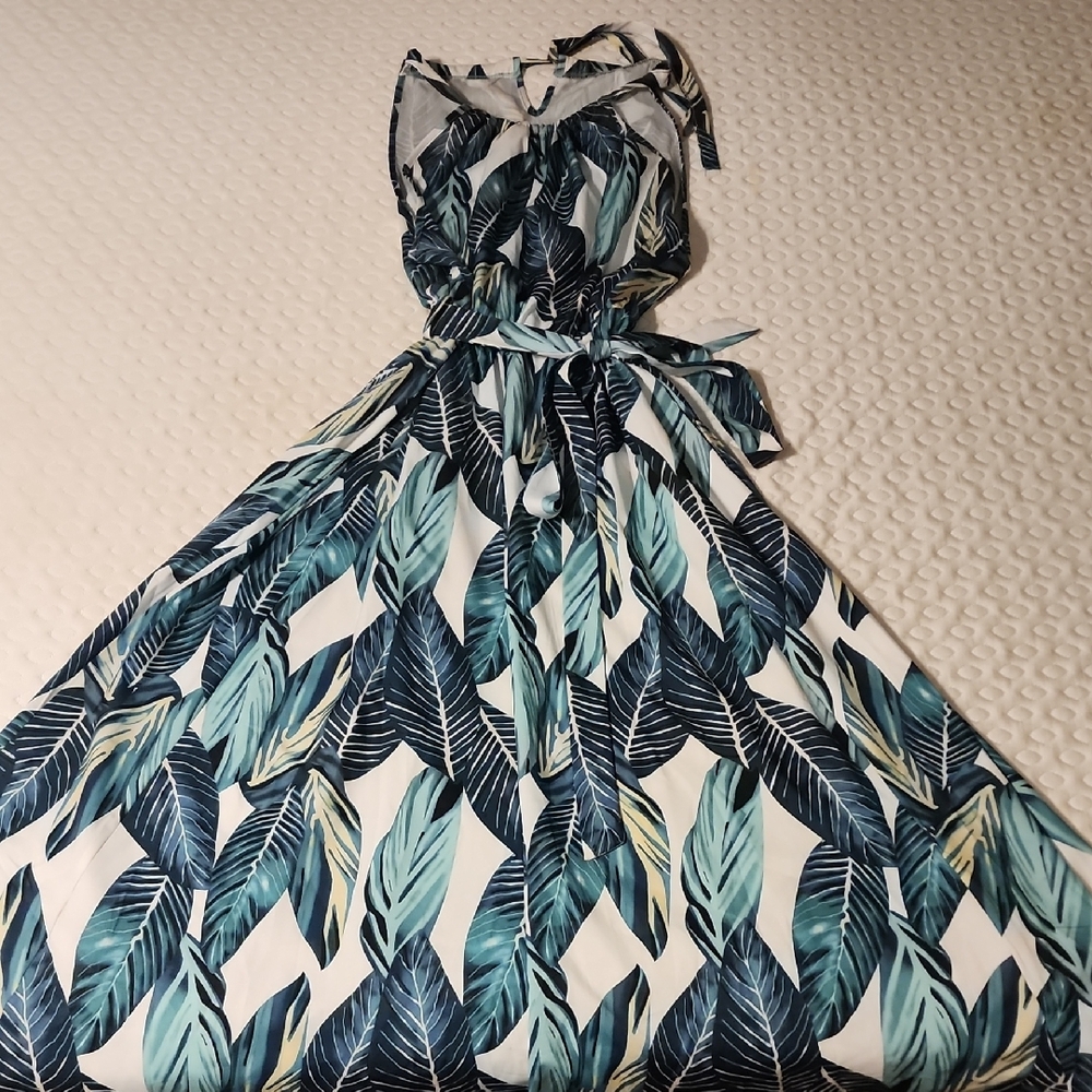BloomChic Blue and White Maxi Dress